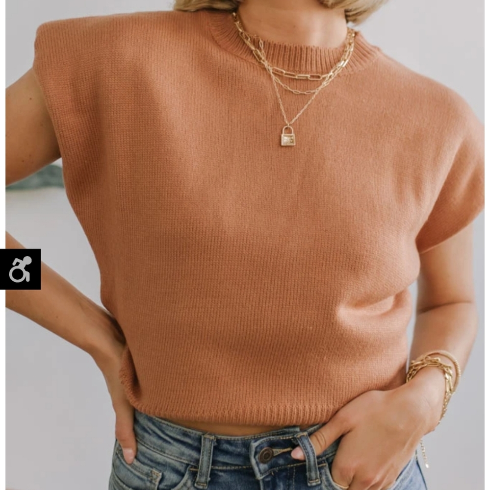 Geena shoulder pad sweater